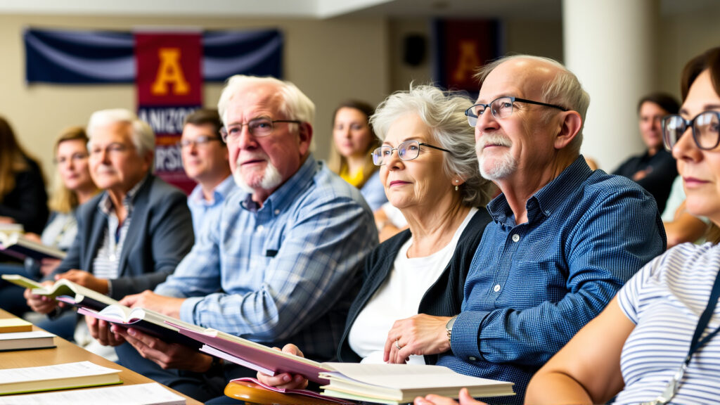 Older adults attending a continuing education class at the University of Arizona