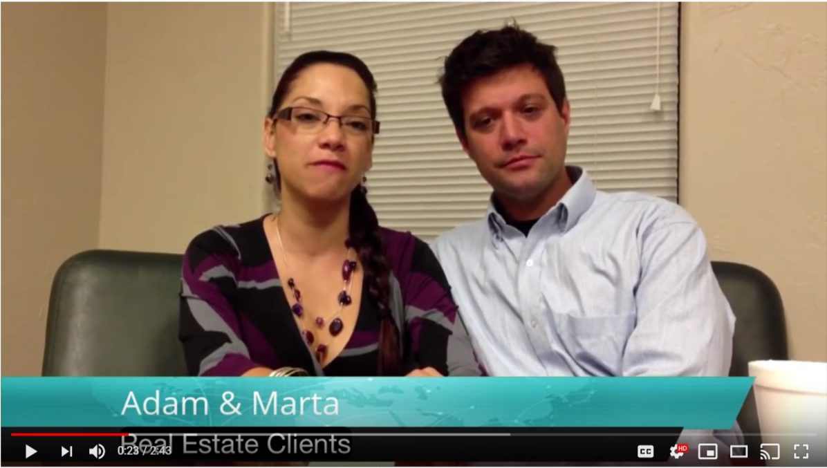 Client Reviews Video Testimonial From Adam and Marta Bustamonte