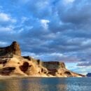 Stunning Landscapes at Lake Powell traveling from AZ to Utah on the Lake by housboat